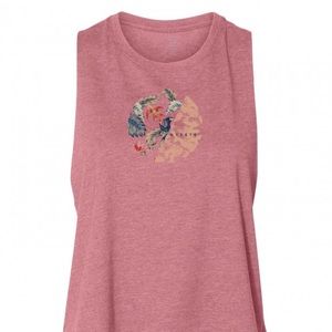 HYLETE Cropped botanical tank in blush